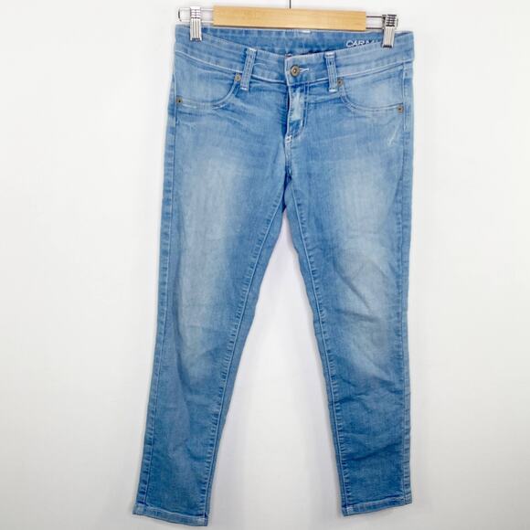 Carmar Light Wash Blue Denim Cropped Ankle Skinny Jeans Women's Size 27 - Picture 9 of 9